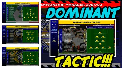 championship manager 01/02 tactics